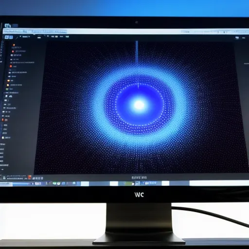 A computer screen with a neural network
