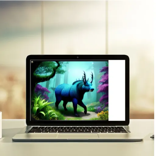 A computer with a text prompt and image generators to generate images with DALL·E Mini