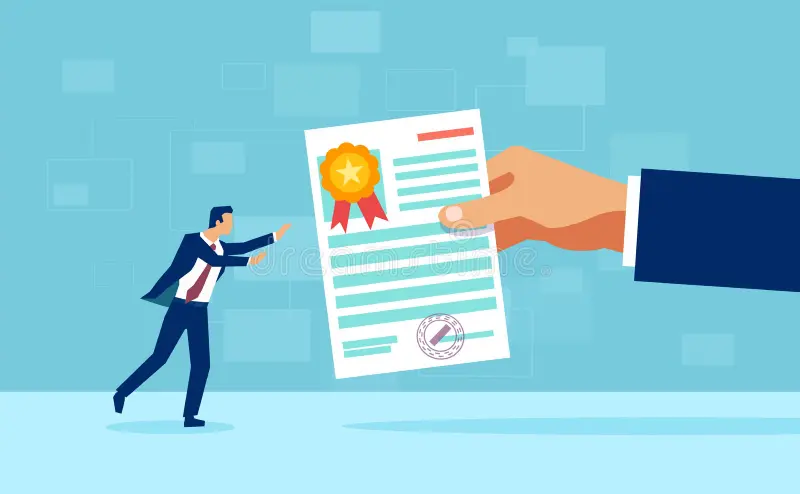 Receiving Certificate Stock Illustrations – 187 Receiving Certificate Stock Illustrations, Vectors & Clipart - Dreamstime