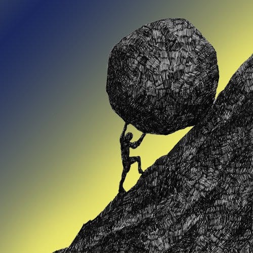 The Myth of Sisyphus. An Allegory About the Human Condition… | by Blake Lazur | Medium